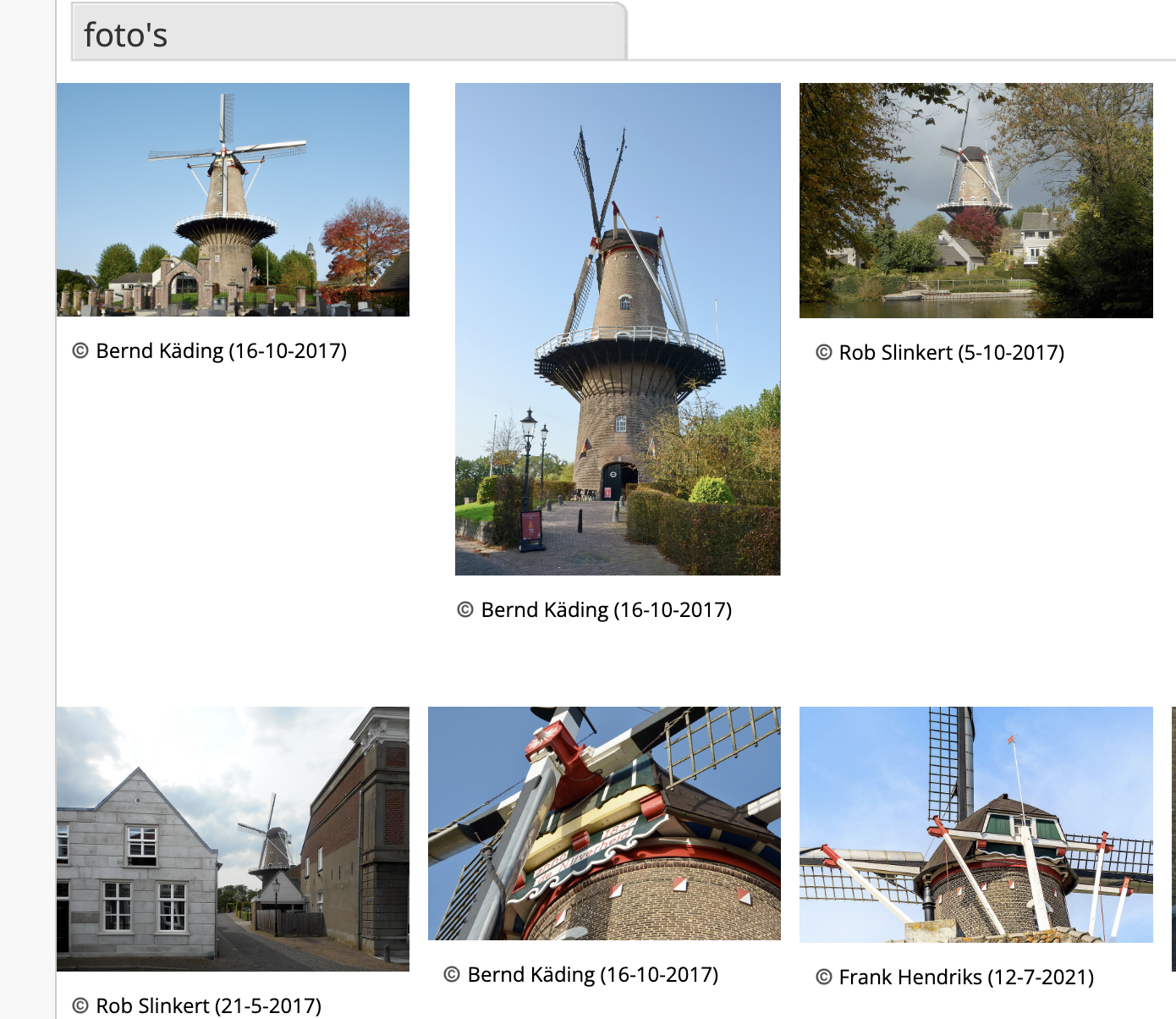 Screenshot verkleinde weergave foto's