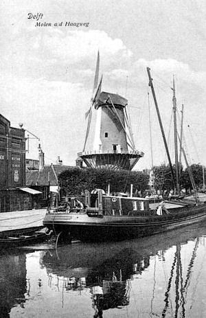 1, Molen 03504 a Het Fortuin / Slikmolen / Molen van Rossum (Delft), Ansichtkaart Serie 70 nr 6, collectie DVM | Database Nederlandse molens media-bestand