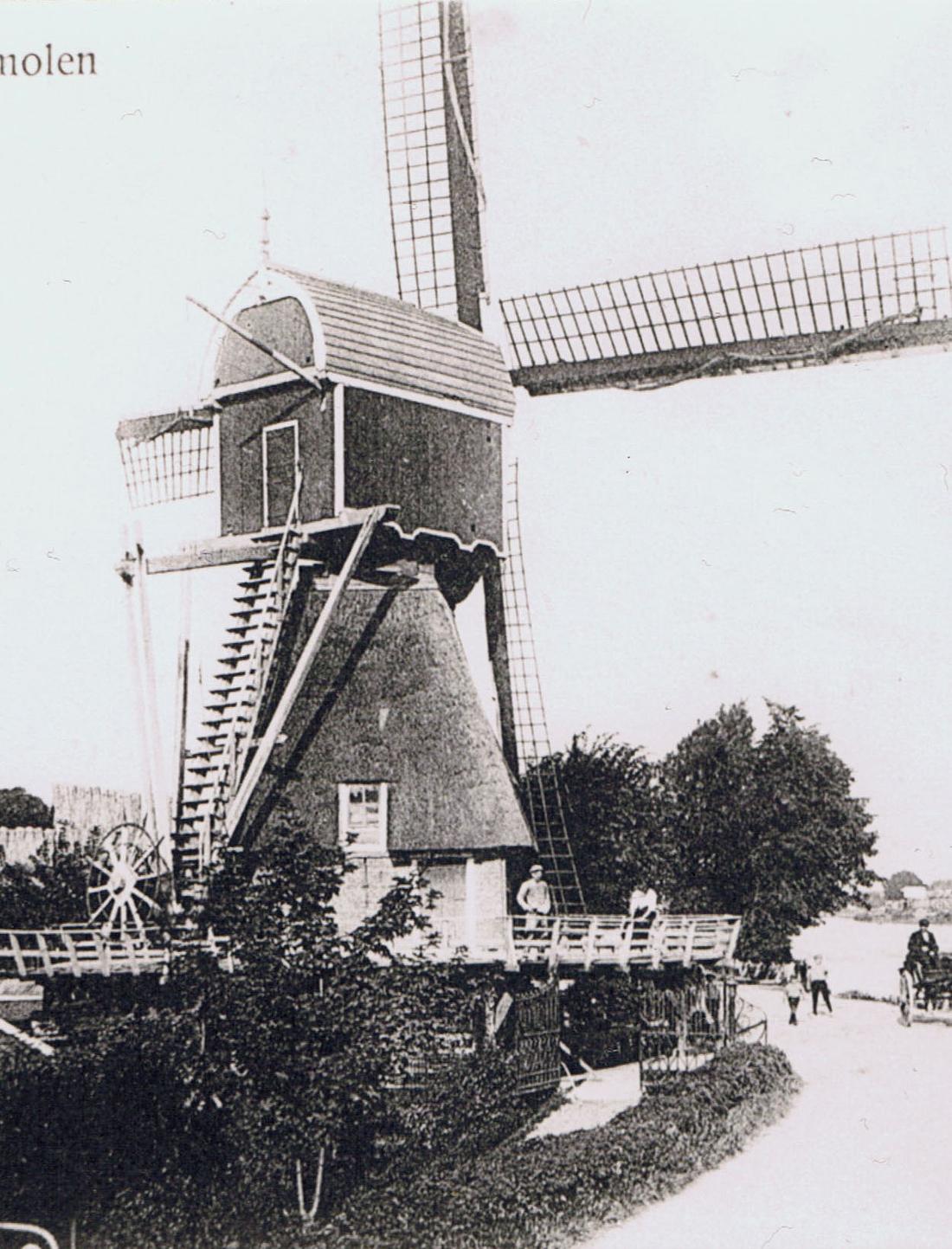 Molen 03938 c De Hoop (Capelle aan den IJssel), uitsnede van de getoonde ansichtkaart | Database Nederlandse molens media-bestand