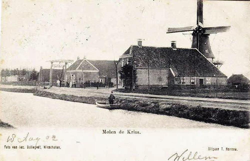 3, Molen 02702 Molen van Spiekman / Molen van Brink (De Krim), Ansichtkaart, 1902 ca, coll. V. Mepschen | Database Nederlandse molens media-bestand