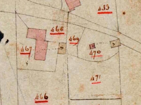 Molen 04910 l De Oude Molen / Stichtse Molen (Veenendaal), Kadastrale kaart 1811-1832: minuutplan Veenendaal, Utrecht, sectie B, blad 01, nr 470 | Database Nederlandse molens media-bestand