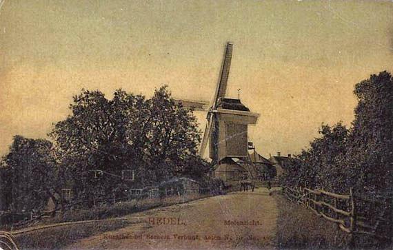1, Molen 00384 Molen van Lagerweg (Hedel), Ansichtkaart, coll. Arie Hoek | Database Nederlandse molens media-bestand