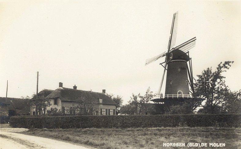 1, Molen 01216 Wilhelmina (Horssen), Ansichtkaart, collectie Ton Meesters | Database Nederlandse molens media-bestand
