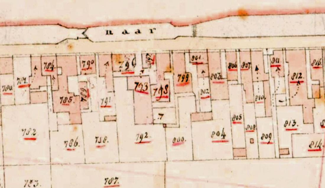 2, Molen 16484 Gortmakerij aan de Zuidkade 40 (Drachten), Detail kadasterkaart 1832 | Database Nederlandse molens media-bestand