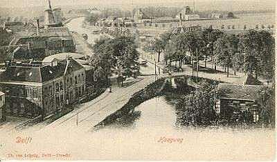 2, Molen 03504 a Het Fortuin / Slikmolen / Molen van Rossum (Delft), Ansichtkaart, coll. P. Hofkamp | Database Nederlandse molens media-bestand