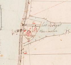Molen 01213 x Verenigde Polder a /d Oostzijde, Groote Molen (Boskoop), Kadastrale kaart 1811-1832: minuutplan Zuidwijk, Zuid-Holland, sectie A, blad 01 (MIN08242A01) | Database Nederlandse molens media-bestand