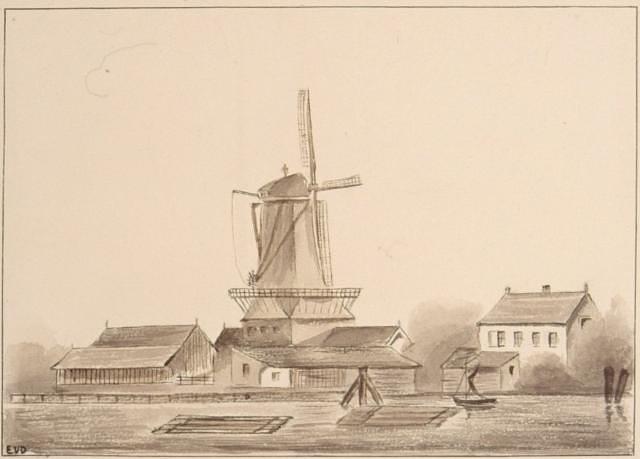 Molen 12042 De Eendracht (Dordrecht), E. van Dorsser, 1867 RAD 551_35292 | Database Nederlandse molens media-bestand