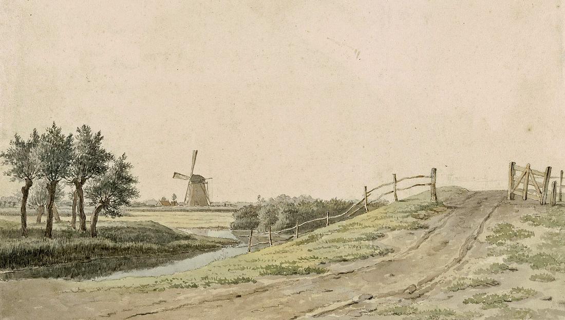 1, Molen 02877 a Wieldrechtsche Watermolen (Dordrecht), Auteur: Gregoor Smak, 1780-1820 zie externe link coll. RAD Afbeelding  552_231959 | Database Nederlandse molens media-bestand