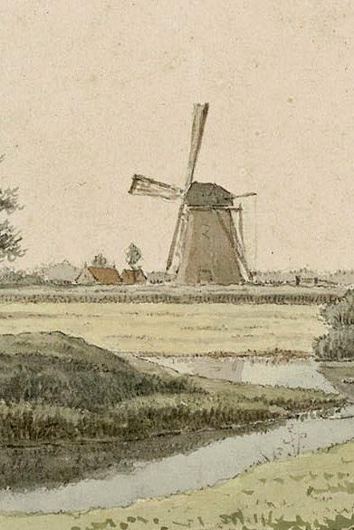 Molen 02877 a Wieldrechtsche Watermolen (Dordrecht), deel van onderstaande afbeelding | Database Nederlandse molens media-bestand