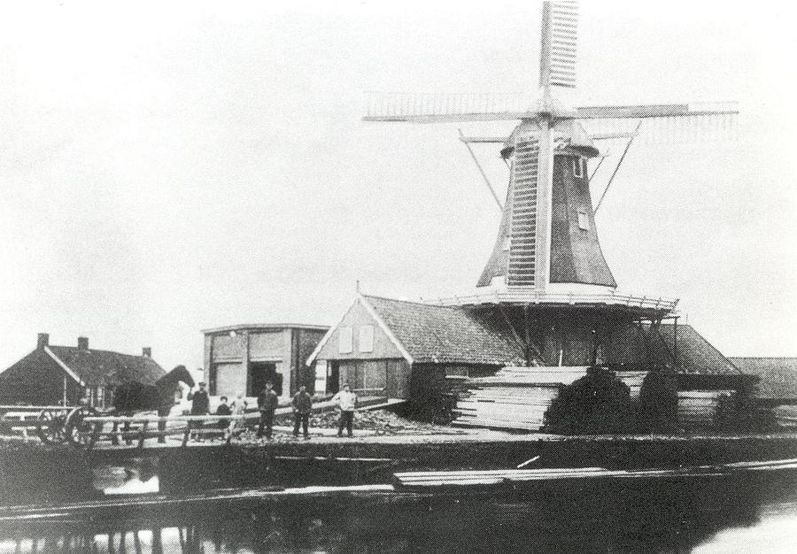 Molen 00593 b Molen van Dallinga (Winschoterzijl), Foto collectie Alle Groninger Molens, J. van Bruggen, | Database Nederlandse molens media-bestand