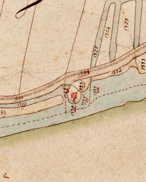Molen 02562 a De Vriendschap (2e voorganger) (Bleskensgraaf), Kadastrale kaart 1811-1832: minuutplan Bleskensgraaf, Zuid-Holland, sectie A, blad 03 (MIN08023A03) | Database Nederlandse molens