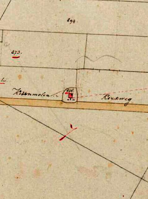 Molen 15986 Molen van Brandwijk (Brandwijk), Kadastrale kaart 1811-1832: minuutplan Brandwijk, Zuid-Holland,
sectie B, blad 02 nr 848 (MIN08026B02) | Database Nederlandse molens