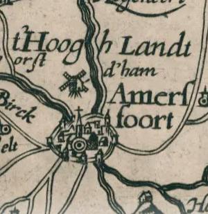 1, Molen 08002 De Hamsche Molen (Hoogland), 1617|Keere, Pieter van den, 1571-approximately 16461:250 000 | Database Nederlandse molens