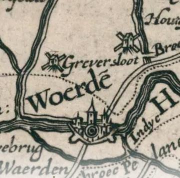 1, Molen 00041 a Polder 's-Gravesloot, 's-Gravensloter Molen (Woerden), 1617|Keere, Pieter van den, 1571-approximately 16461:250 000
Het gaat om der rechtermolen | Database Nederlandse molens
