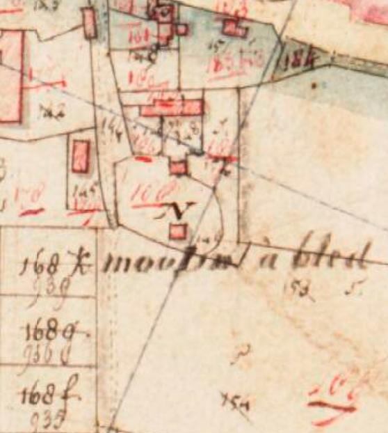 Molen 02773 a De Fortuin (Gravenzande, 's-), Kadastrale kaart 1811-1832: minuutplan 's-Gravenzande, Zuid-Holland, sectie D, blad 01
nr 148 (MIN08052D01) | Database Nederlandse molens