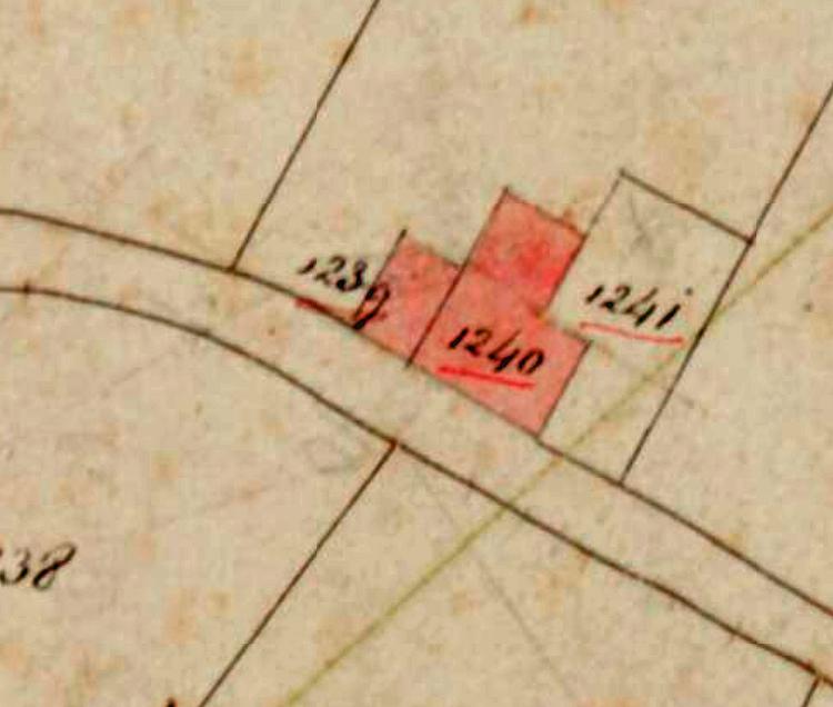 Molen 13058 rosoliemolen op het Hoogeinde (Veghel), Detail van de Kadastrale kaart 1811-1832: minuutplan Veghel, Noord-Brabant, sectie A, blad 04 (MIN10159A04) | Database Nederlandse molens