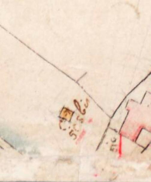 Molen 10466 (mosterd- en boekweitmolen) (Noorderhoogebrug), detail van de Kadastrale kaart 1811-1832: minuutplan Bedum, Groningen, sectie G, blad 05 (MIN01005G05) | Database Nederlandse molens