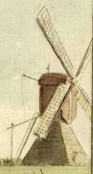 Molen 06653 v Romolenpolder, De Roomolen (Haarlem), Cornelis van Noorde, 1757, detail | Database Nederlandse molens