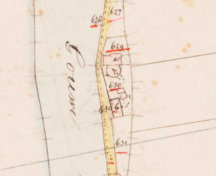 2, Molen 01214 De Hoop / Boskoops Koorenmolen (Boskoop), detail kadaster 1811-1832, B2 nr 630 | Database Nederlandse molens