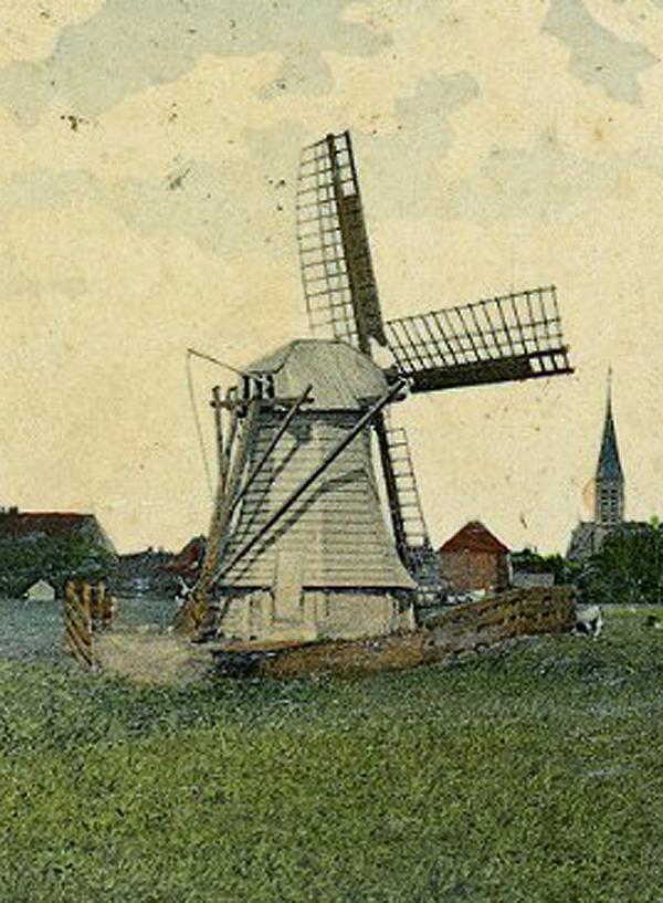 Molen 03297 Polder 238 (Heeg/ Heech), uitsnede van ansichtkaart coll. Paul van den Berg | Database Nederlandse molens