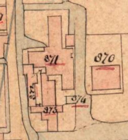 1, Molen 06661 m De Blauwe Hengst / De Blaauwen Hengst /  De Pismolen (Westzaan), Detail van de Kadastrale kaart 1811-1832: minuutplan Westzaan, Noord-Holland, sectie B, blad 01 | Database Nederlandse molens