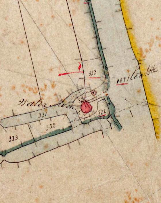 Molen 00946 a Polder Kerk en Zanen, Nieuwe Zanemolen (Alphen aan den Rijn), Kadastrale kaart 1811-1832: minuutplan Alphen, Zuid-Holland, sectie B, blad 02 | Database Nederlandse molens