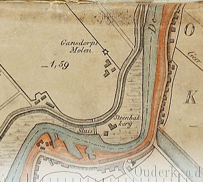 Molen 00924 b Gansdorppolder (Nieuwerkerk aan den IJssel), Kaart van Rotterdam en omstreken met inbegrip van de steden Delft, Vlaardingen, Schiedam en Delfshaven / naar de beste bronnen bew. door F.H. Görlitz1846|Görlitz, F. H. | Database Nederlandse molens