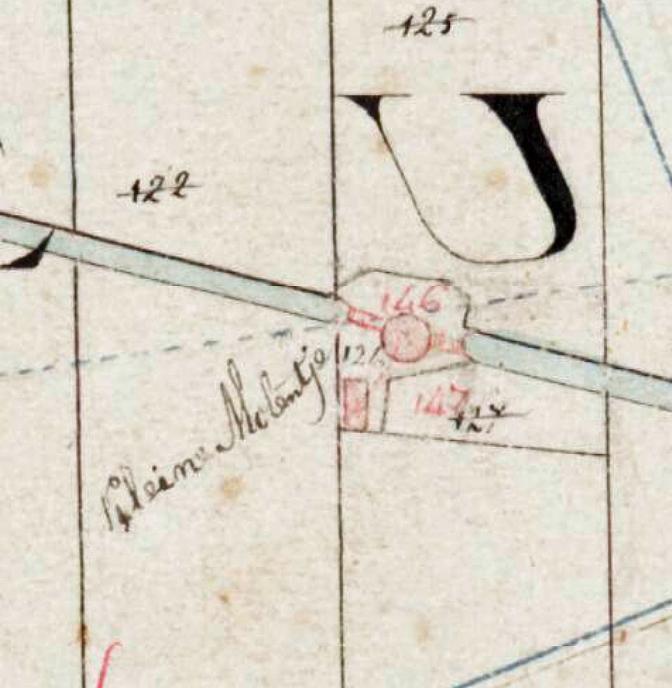 Molen 00990 Zoetermeersche- of Nieuw Drooggemaakte Polder, Kleine Molen (Zoetermeer), Kadastrale kaart 1811-1832: minuutplan Zoetermeer, Zuid-Holland, sectie C, blad 01 | Database Nederlandse molens