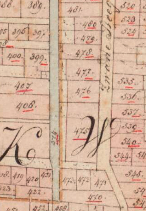 1, Molen Grutmolen a/d Zwanesteeg-W (Rotterdam), Kadastrale kaart 1811-1832: minuutplan Rotterdam, Zuid-Holland, sectie M, blad 01&nbsp; | Database Nederlandse molens