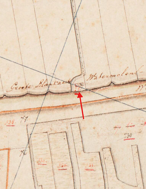 Molen 01159 a Groote Blankaartpolder (2e) (Stompwijk), Kadastrale kaart 1811-1832: minuutplan Stompwijk, Zuid-Holland, sectie C, blad 01&nbsp; | Database Nederlandse molens