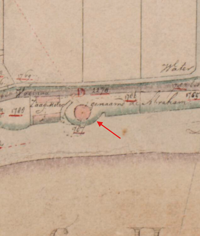 Molen 01168 v De Abraham / De Abram (Rotterdam, stadsdeel Noord  (Heulbrug tot Schans 1)), Kadastrale kaart 1811-1832: minuutplan Hillegersberg, Zuid-Holland, sectie A, blad 04&nbsp; | Database Nederlandse molens