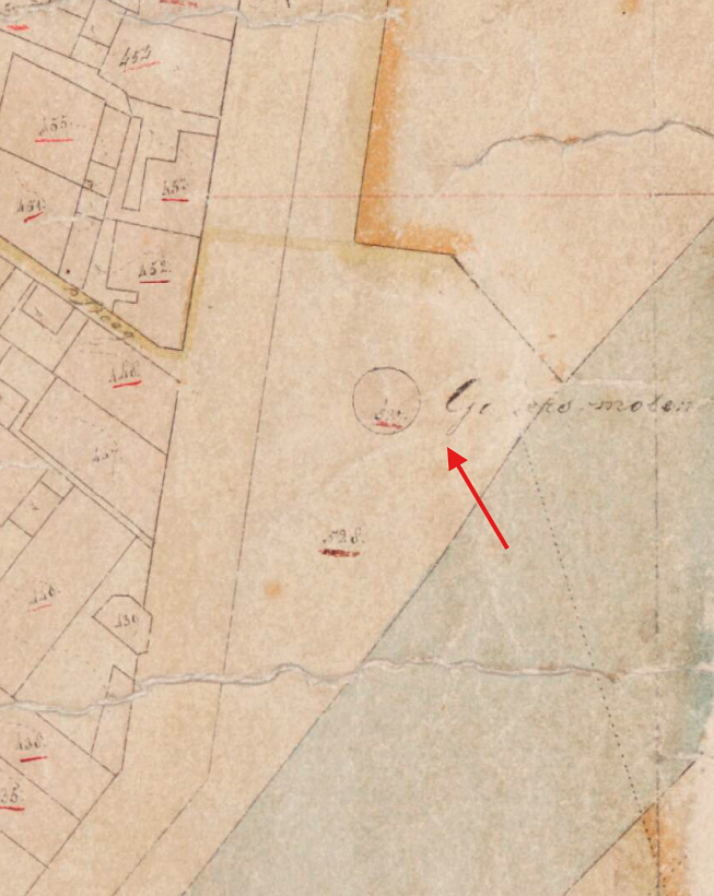 Molen 01170 n De Gapert (Schiedam), Kadastrale kaart 1811-1832: minuutplan Schiedam, Zuid-Holland, sectie C, blad 01 | Database Nederlandse molens