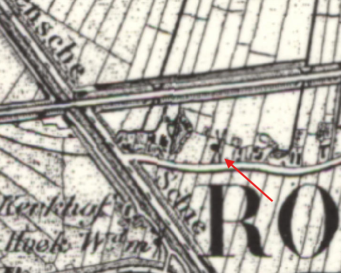 Molen 01170 d Polder Beukelsdijk (Rotterdam, stadsdeel Overschie), detail topografische kaart 1878 | Database Nederlandse molens