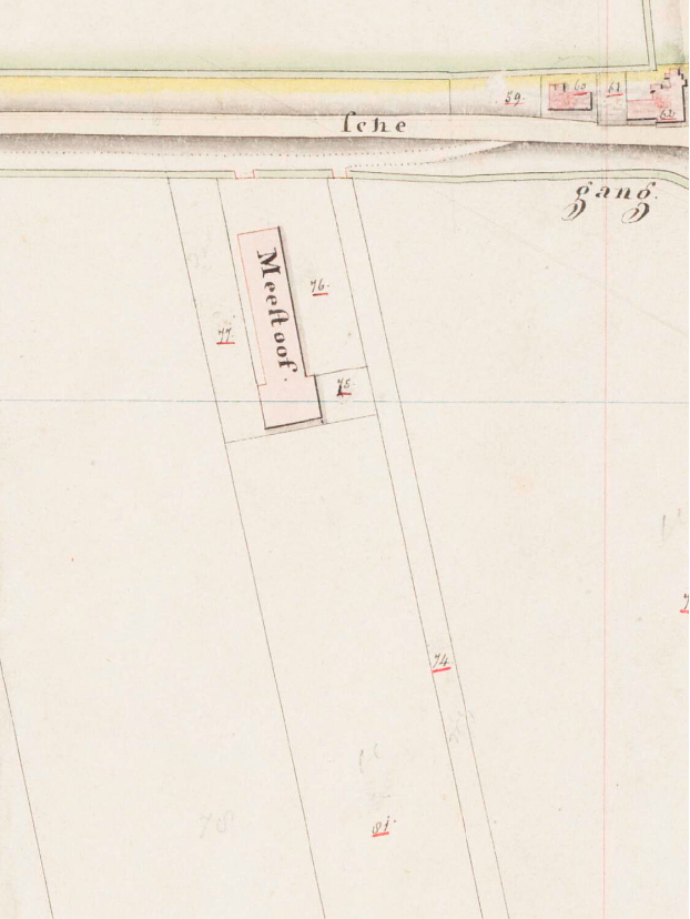 Molen 11658 Meestoof van Kruisland (Steenbergen), Kadastrale kaart 1811-1832: minuutplan Steenbergen en Kruisland, Noord-Brabant, sectie N, blad 01 (MIN10147N01) | Database Nederlandse molens