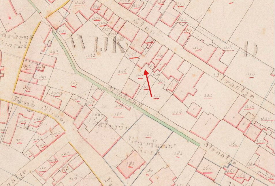 Molen Grutterij aan de Stoofstraat (Oudenbosch), Kadastrale kaart 1811-1832: minuutplan Oudenbosch, Noord-Brabant, sectie D, blad 01&nbsp; | Database Nederlandse molens