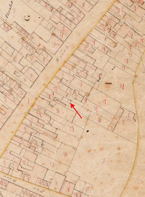 Molen Grutterij aan de Boschstraat (Breda), Kadastrale kaart 1811-1832: minuutplan Breda, Noord-Brabant, sectie B, blad 02 | Database Nederlandse molens