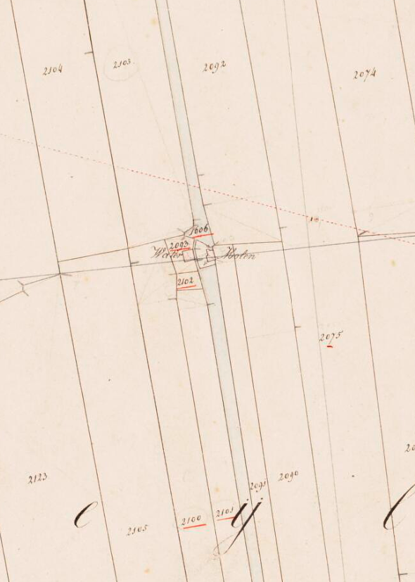 Molen 01214 l Weijlandsche Polder, Weijlands Mole (Nieuwerbrug), Kadastrale kaart 1811-1832: minuutplan Bodegraven, Zuid-Holland, sectie B, blad 07 | Database Nederlandse molens
