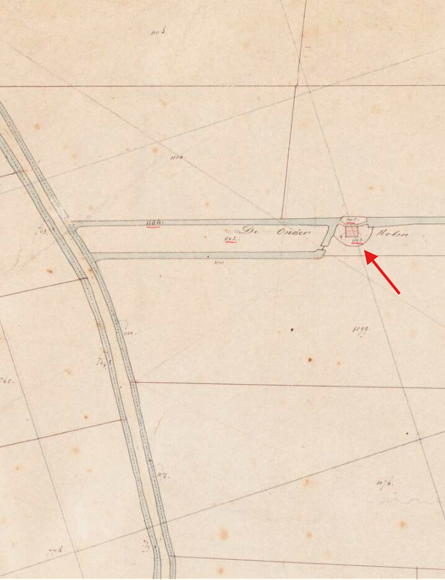 Molen 02765 ss Polder Oud Reijerwaard, ondermolen (Ridderkerk), Kadastrale kaart 1811-1832: minuutplan Ridderkerk, Zuid-Holland, sectie C, blad 03 | Database Nederlandse molens