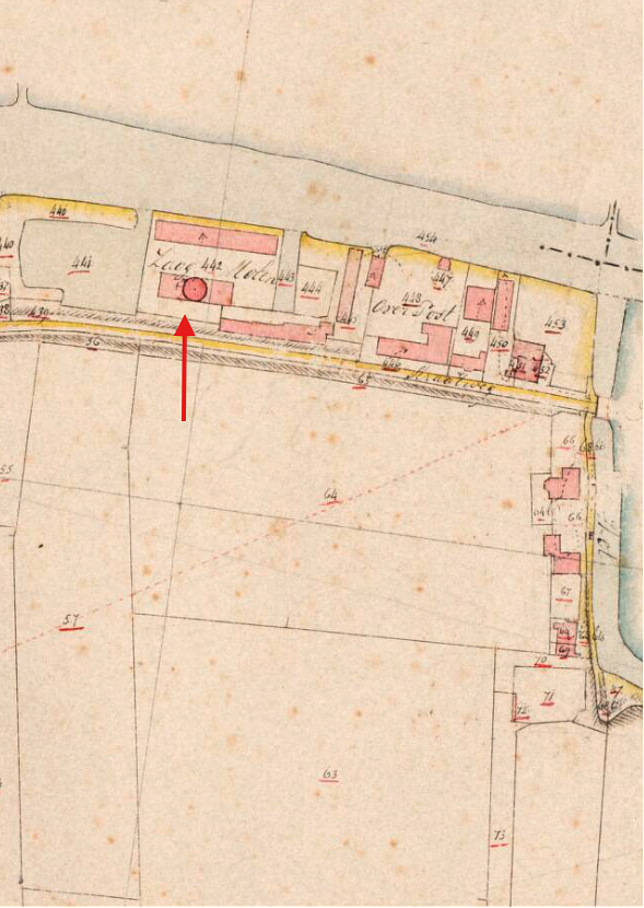 Molen 00054 a De Star / De Kromme Aar (Alphen aan den Rijn), Kadastrale kaart 1811-1832: minuutplan Alphen, Zuid-Holland, sectie A, blad 01 | Database Nederlandse molens
