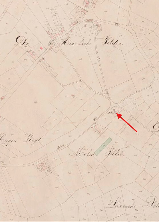Molen 03139 c (standerdmolen) (Beek en Donk), Kadastrale kaart 1811-1832: minuutplan Beek en Donk, Noord-Brabant, sectie G, blad 01 | Database Nederlandse molens
