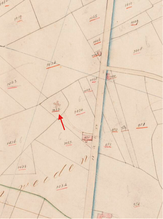 Molen 06431 y (korenmolen) (Boxtel), Kadastrale kaart 1811-1832: minuutplan Boxtel, Noord-Brabant, sectie B, blad 02 | Database Nederlandse molens