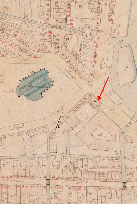 Molen 07568 Stadswatermolen (Dordrecht), Kadastrale kaart 1811-1832: minuutplan Dordrecht, Zuid-Holland, sectie G, blad 01 | Database Nederlandse molens
