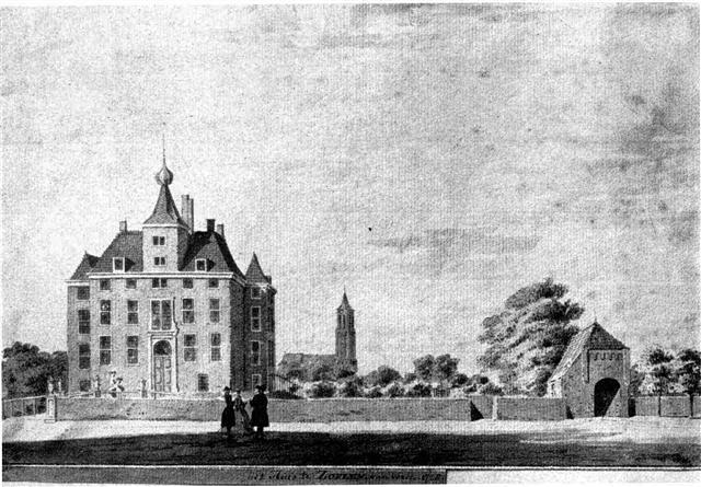 1, Molen 18056 korenmolen van Zoelen (Zoelen), Tekening van Kasteel Soelen te Zoelen | Database Nederlandse molens