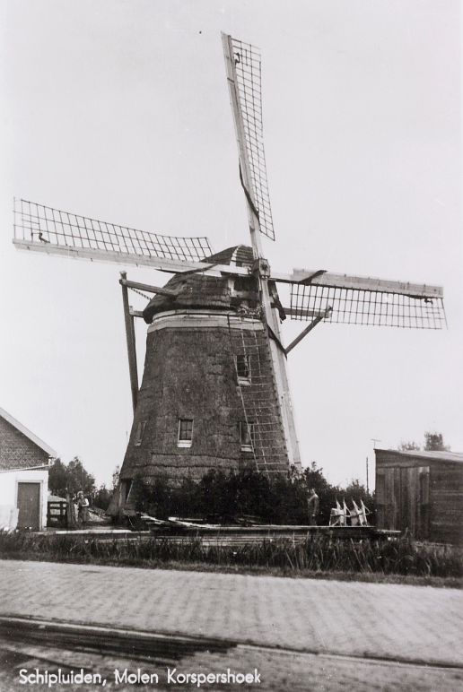 Molen 03505 De Korpershoek (3e voorganger) (Schipluiden), Foto collectie DHM | Database Nederlandse molens