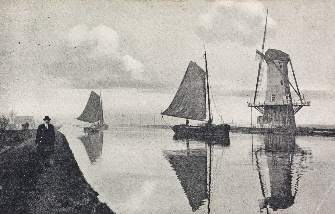2, Molen 01167 d Polder Schieveen, Bovenmolen / Baliemolen (Rotterdam, stadsdeel Overschie), Foto: n.n., opname 1915, Ansichtkaart coll. Fotoarchief NSR | Database Nederlandse molens