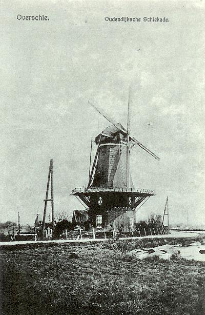 2, Molen 01168 j Polder Rijs-en-Daal, Baliemolen (2e) (Rotterdam, stadsdeel Overschie), Ansicht, coll Joh.v.d.Veen | Database Nederlandse molens