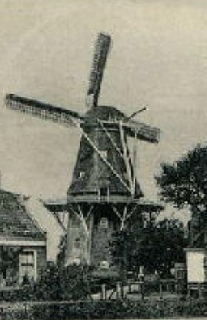 Molen 06462 j Molen van Beins (Emmen), uitsnede van onderstaande ansichtkaart | Database Nederlandse molens