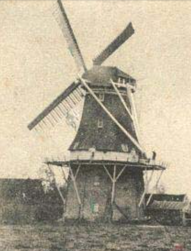 Molen 01451 b Wielinga-Stam (Joure/ De Jouwer), deel van onderstaande ansichtkaart | Database Nederlandse molens