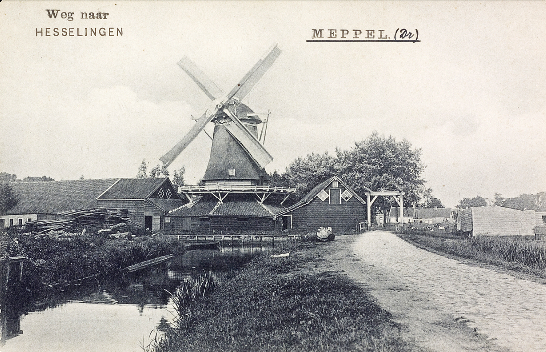 Molen 01468 Eekmolen (2e)/ De Weert (Meppel), Ansichtkaart collectie DHM | Database Nederlandse molens
