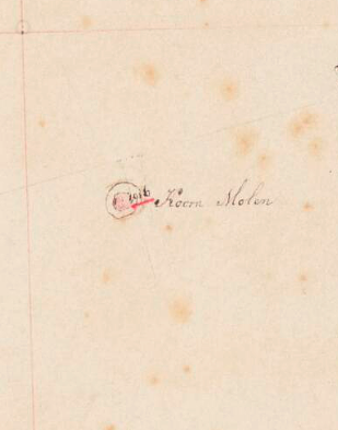 1, Molen 13105 Saalhof molen (Emmen), Kadastrale kaart 1811-1832: minuutplan Emmen, Drenthe, sectie D, blad 07 (MIN03010D07) | Database Nederlandse molens